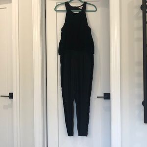 Ella Moss Black velvet Jumpsuit M
